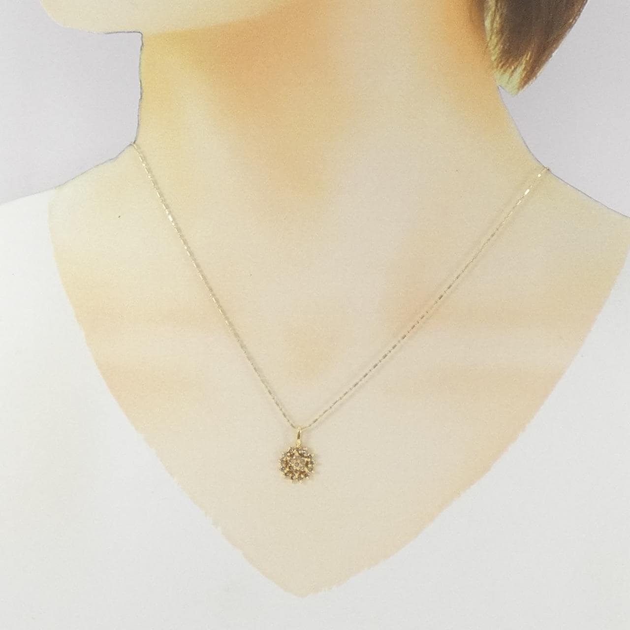 K18YG ダイヤモンド ネックレス 0.5CT