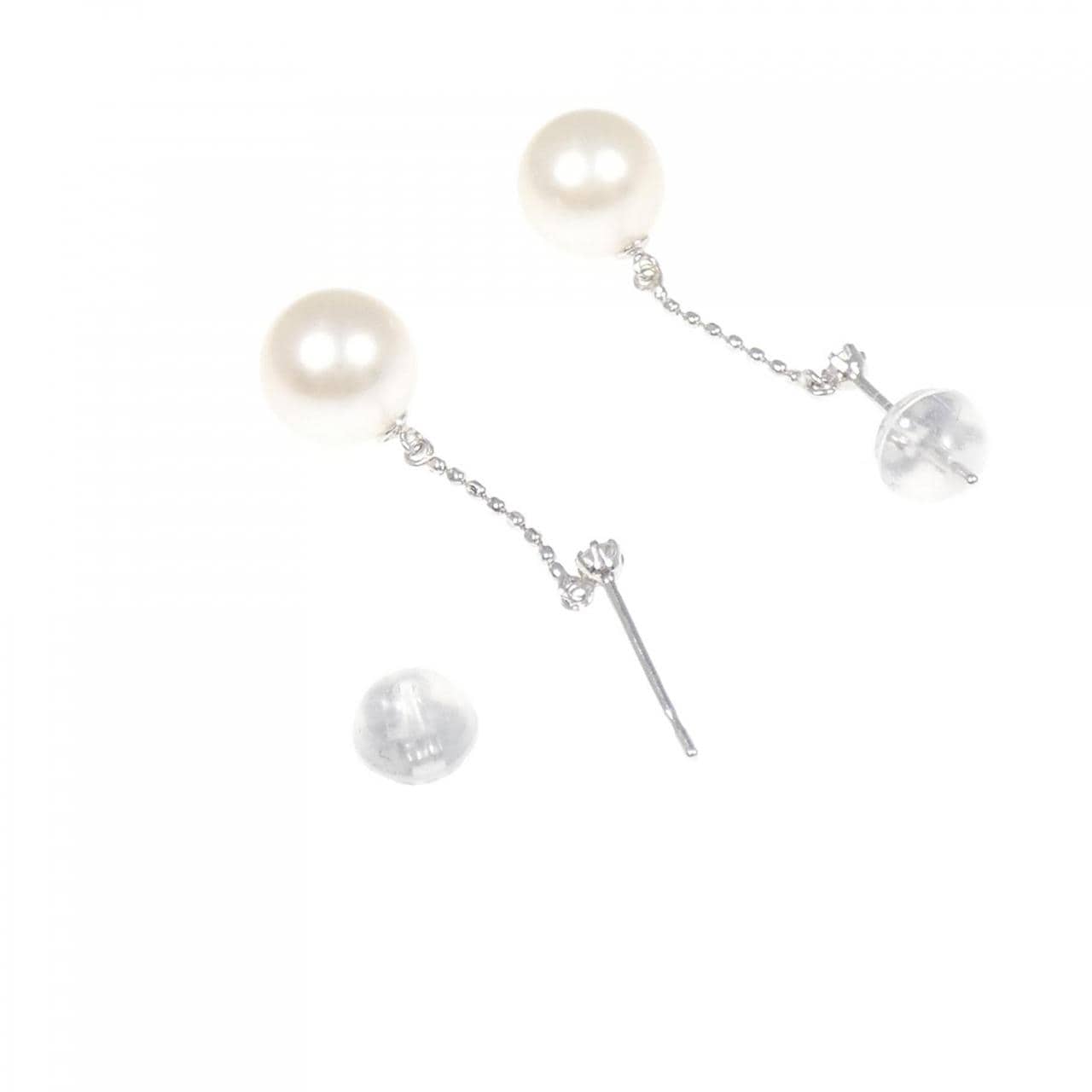 K18WG アコヤパール ピアス 7.2mm