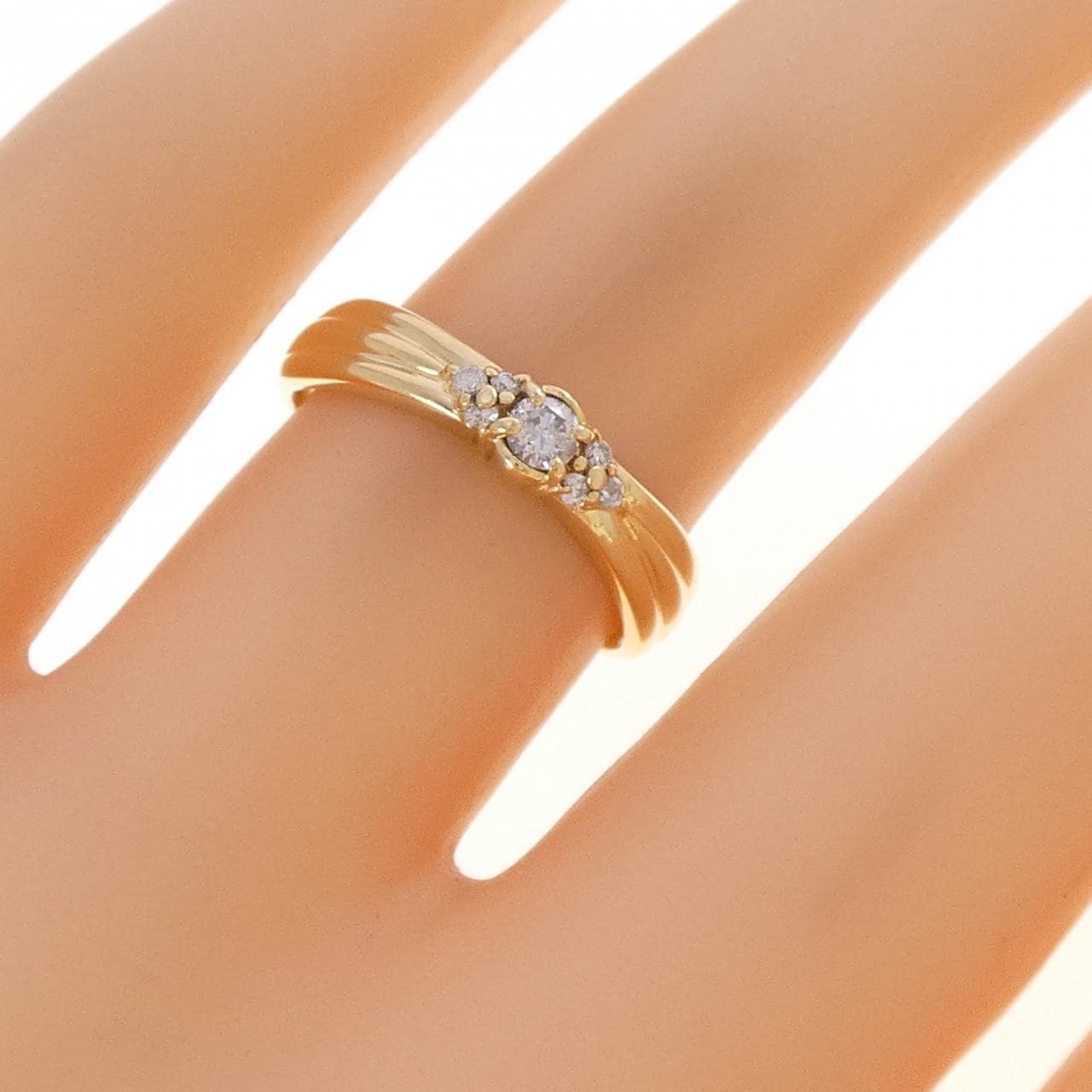 K18YG ダイヤモンド リング 0.12CT