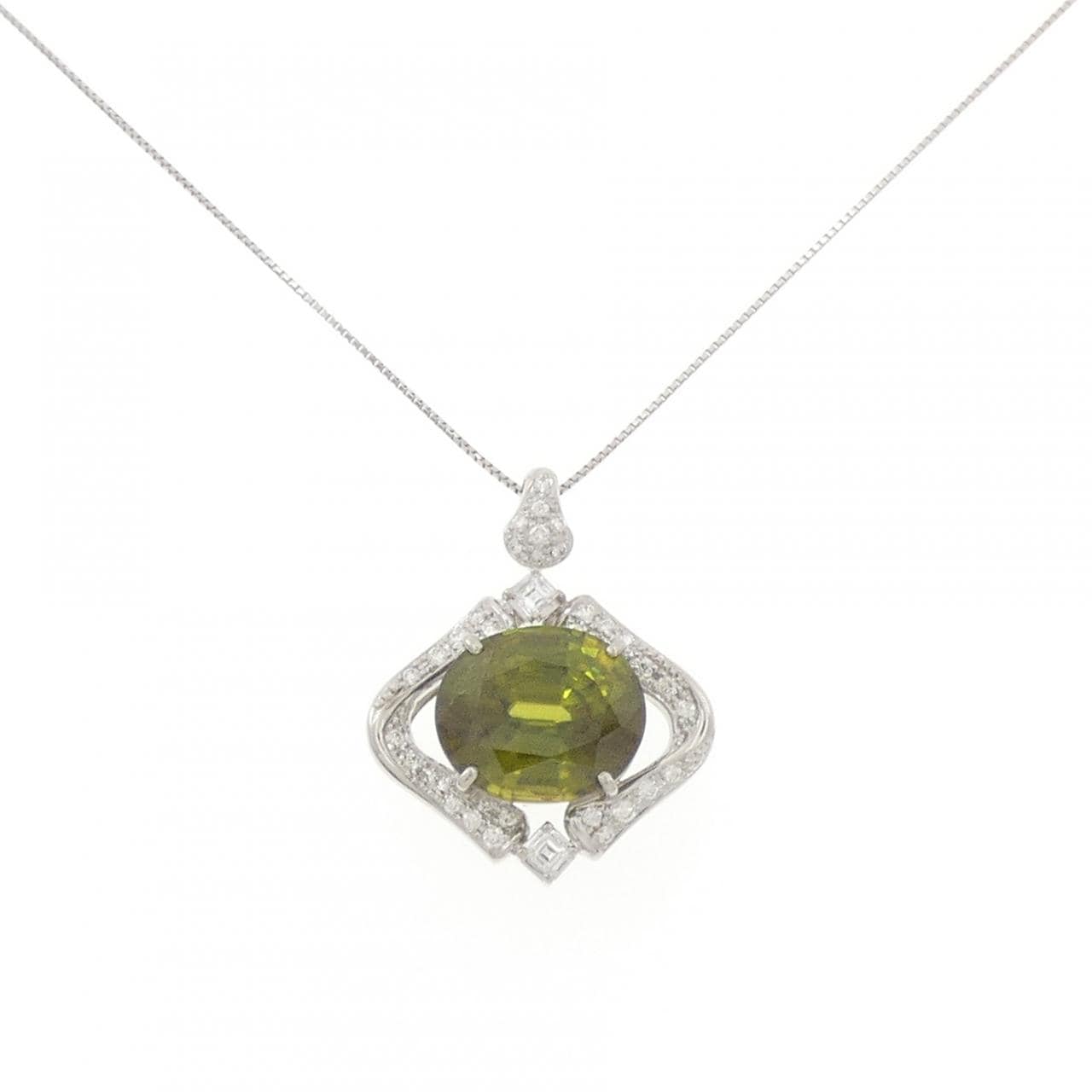 PT900/PT850 スフェーン ネックレス 12.82CT