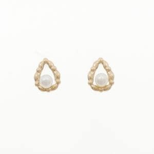 K10YG 淡水パール ピアス 3.5mm