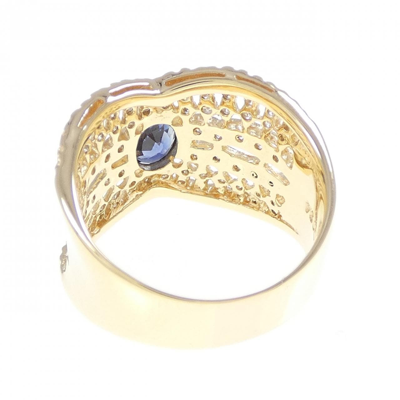 K18YG サファイヤ リング 0.76CT