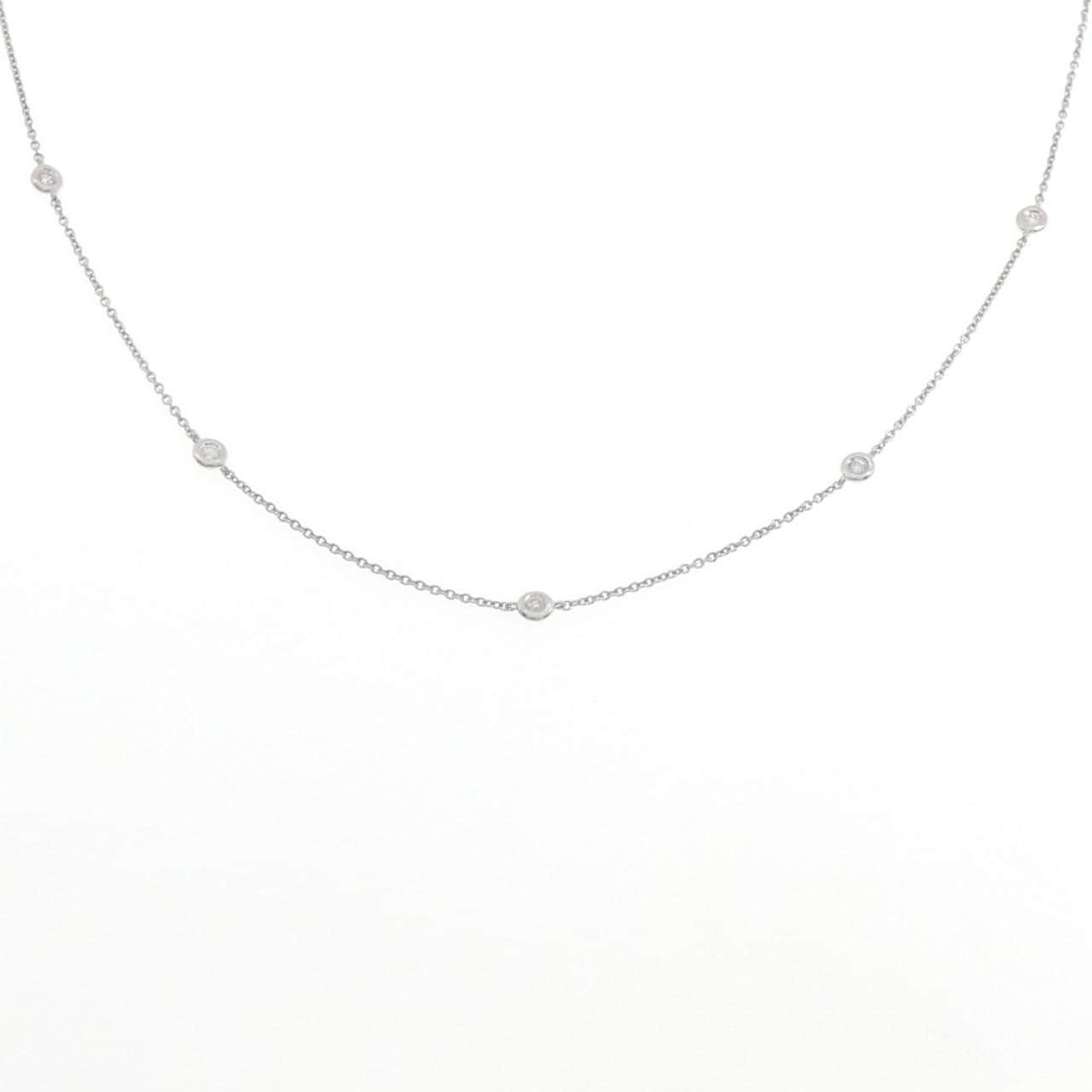 750WG ダイヤモンド ネックレス 0.24CT