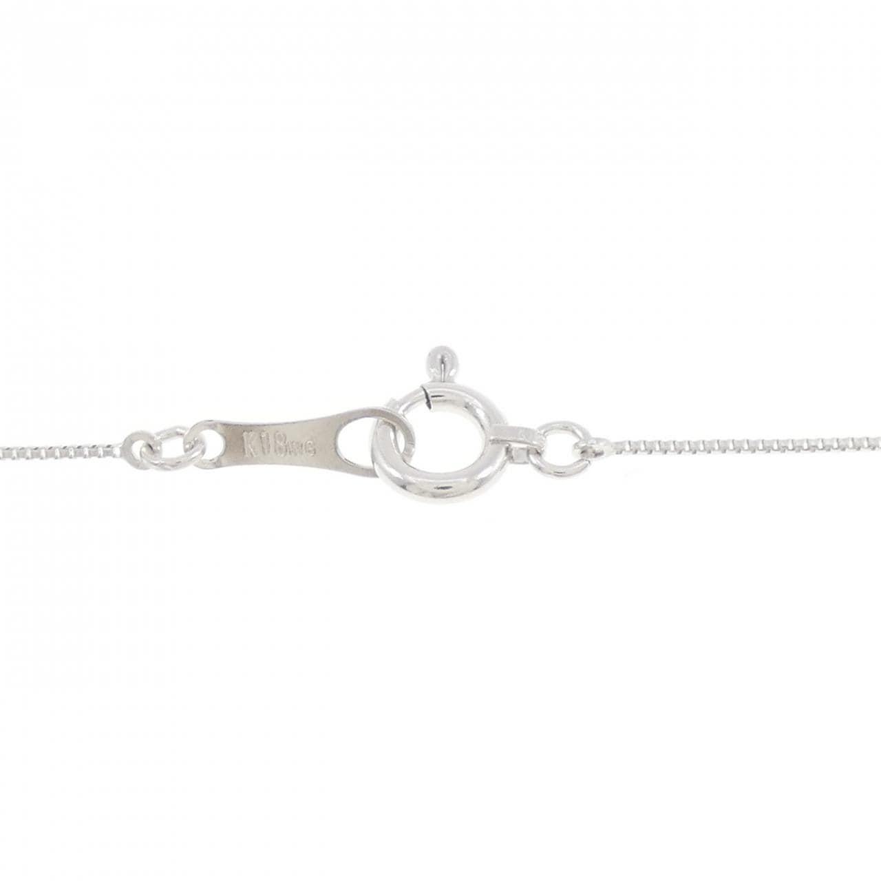 K18WG ハート ダイヤモンド ネックレス 0.03CT