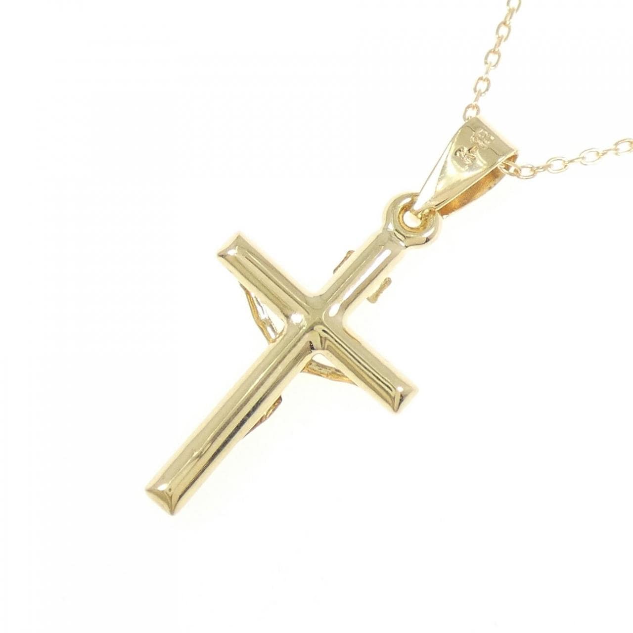 K18YG クロス ネックレス