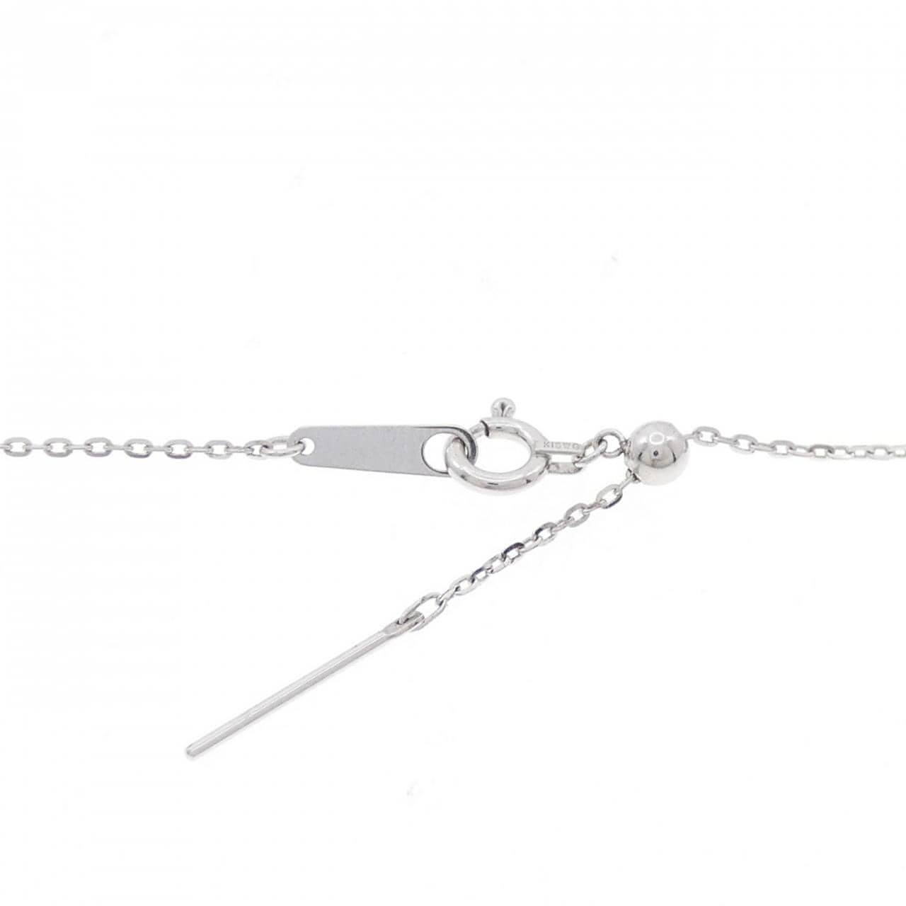 K18WG クロス ダイヤモンド ネックレス 0.26CT