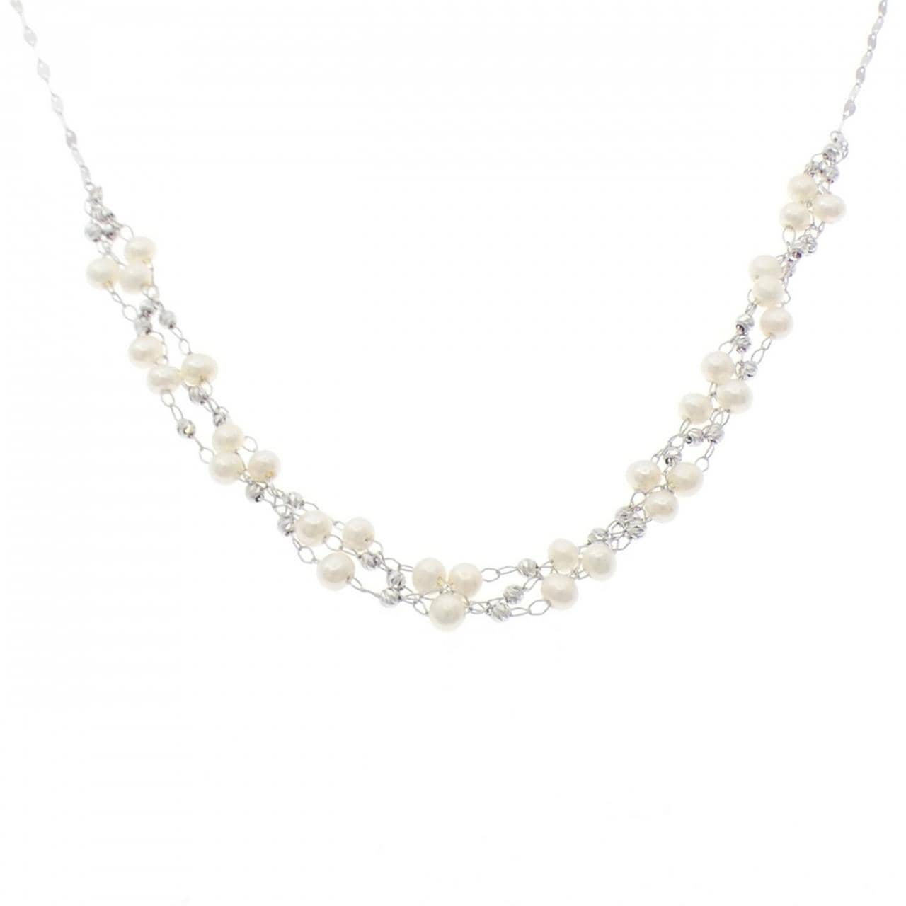 K10WG 淡水パール ネックレス