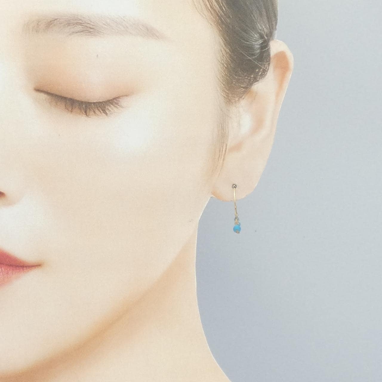 K10YG ターコイズ ピアス