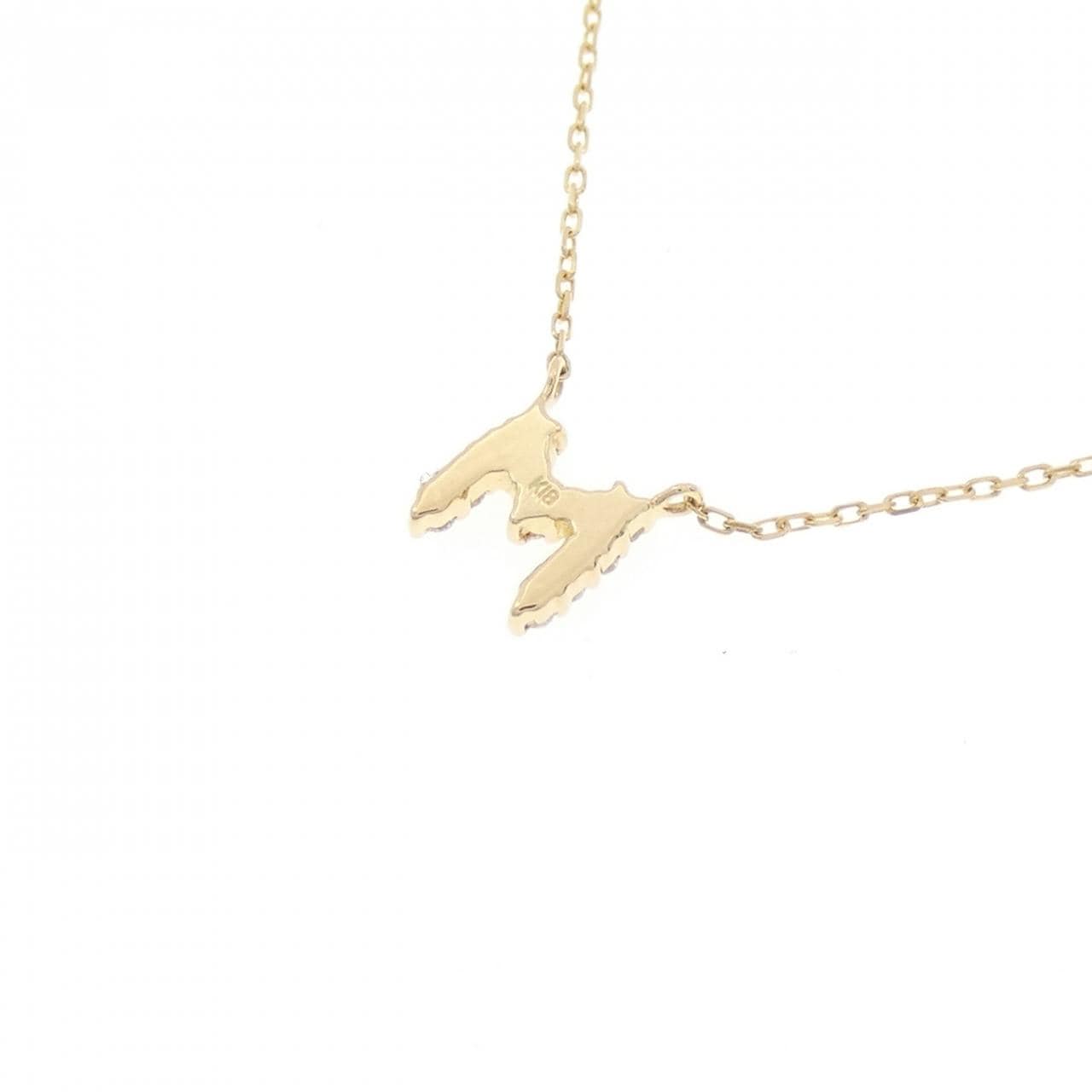 エテ イニシャル ダイヤモンド ネックレス 0.05CT