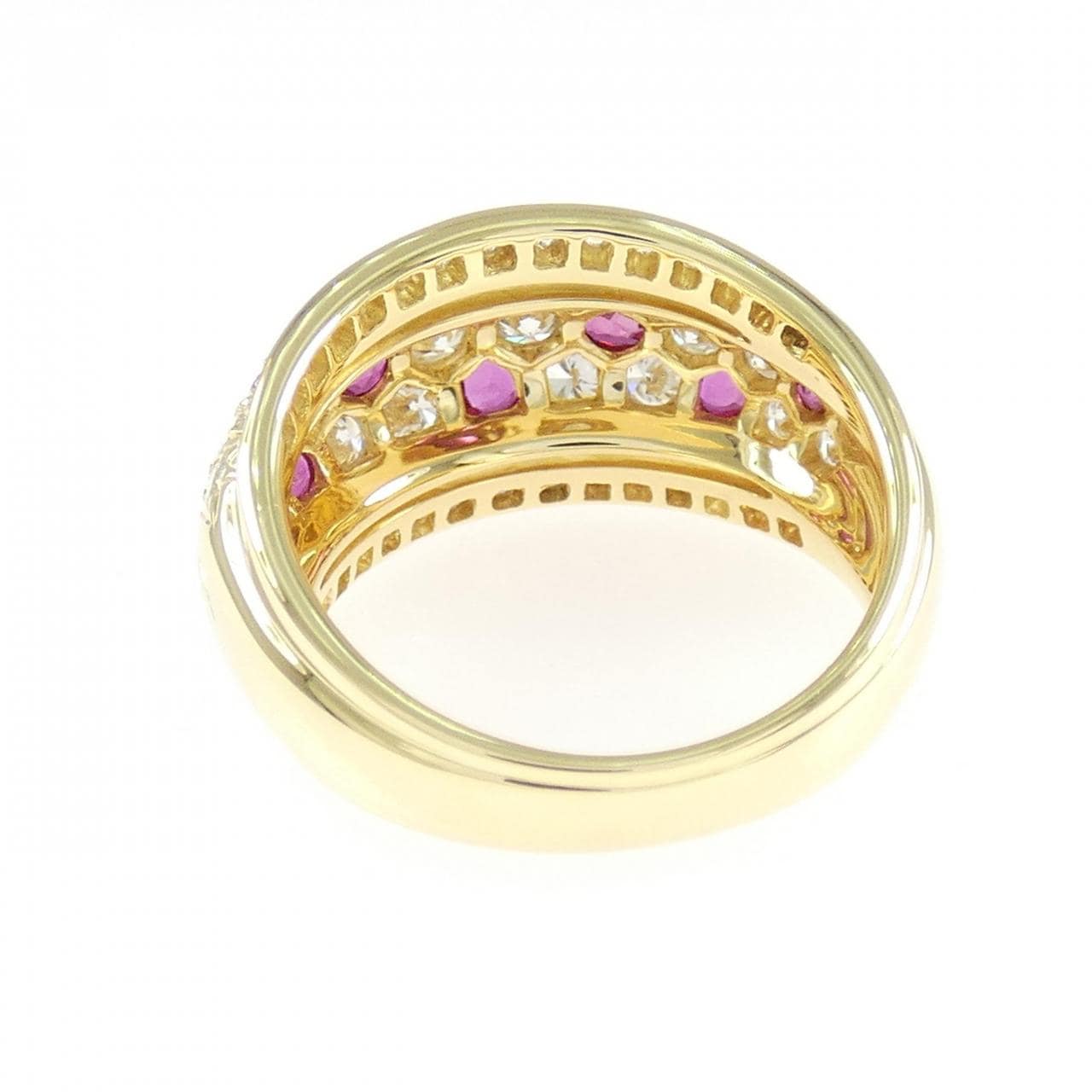 K18YG ルビー リング 0.58CT