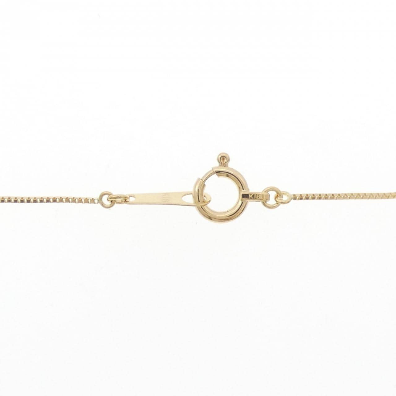 K18YG イニシャルJ ダイヤモンド ネックレス 0.01CT