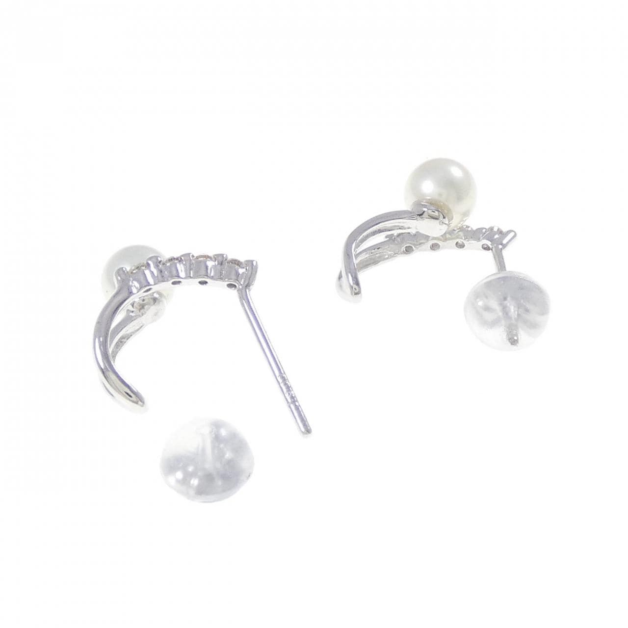 K18WG アコヤパール ピアス 4.7mm