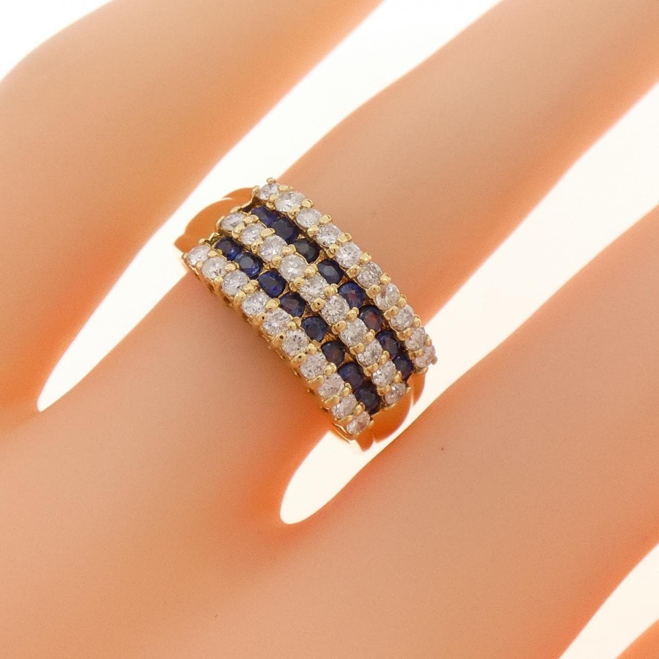 K18YG サファイヤ リング 0.41CT