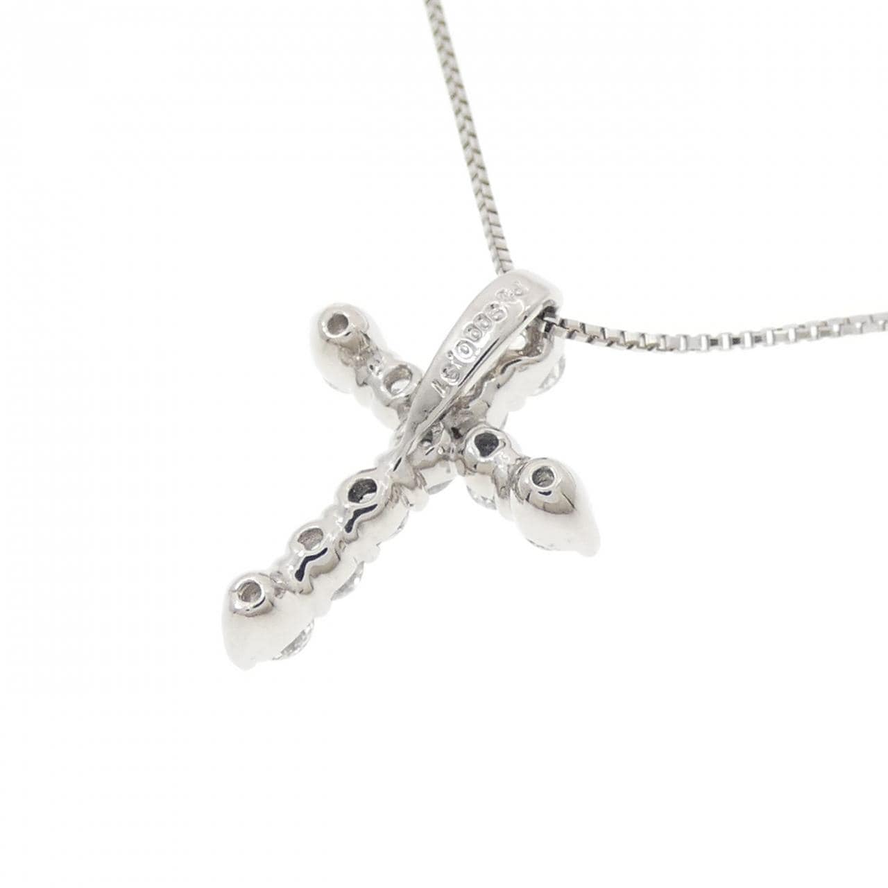 PT900/PT850 クロス ダイヤモンド ネックレス 0.31CT