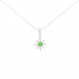 PT900/PT850 デマントイドガーネット ネックレス 0.13CT