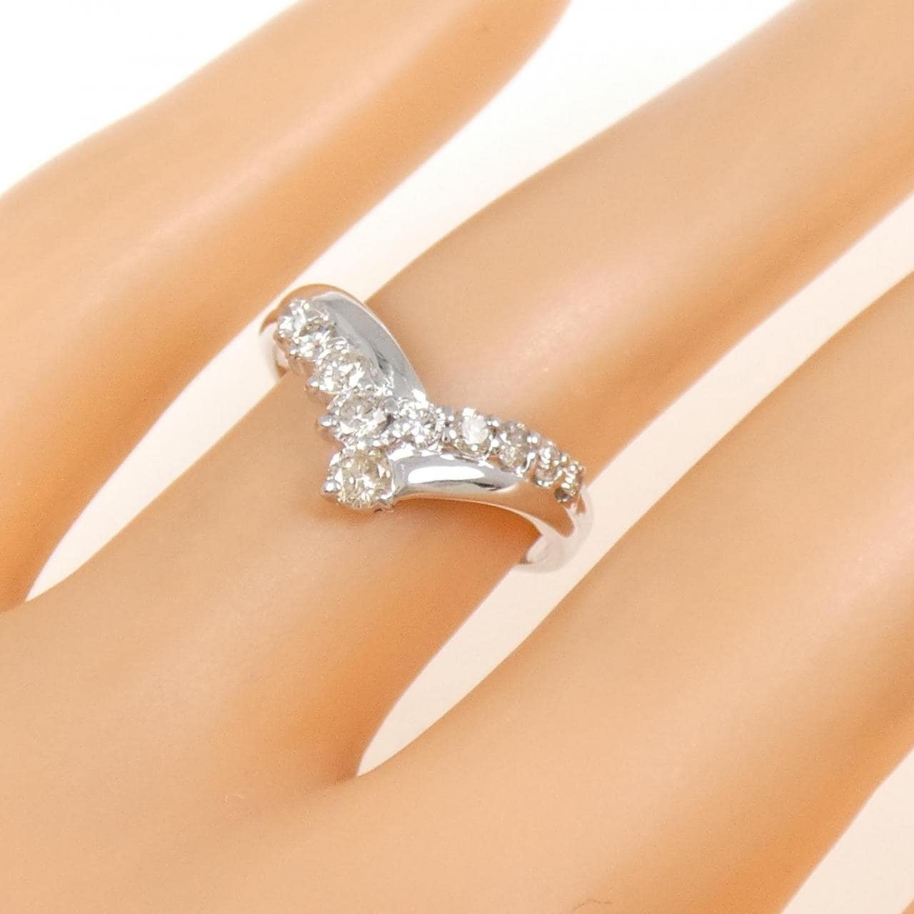 K18WG ダイヤモンド リング 0.50CT