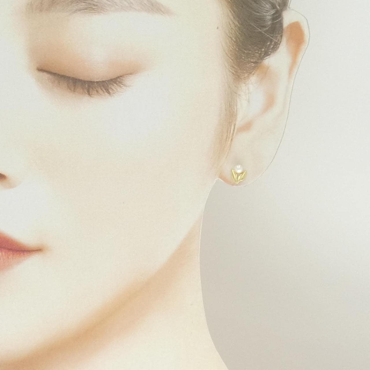 K18YG アコヤパール ピアス 3.3mm