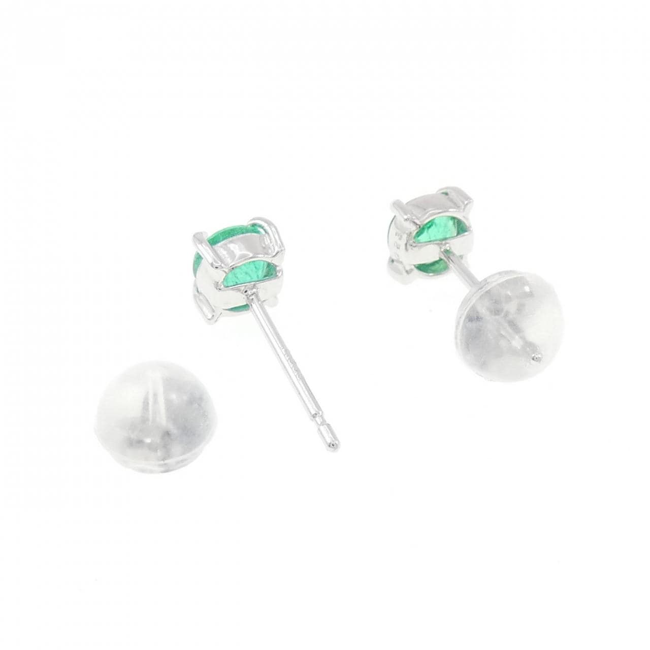 PT900 エメラルド ピアス 0.46CT