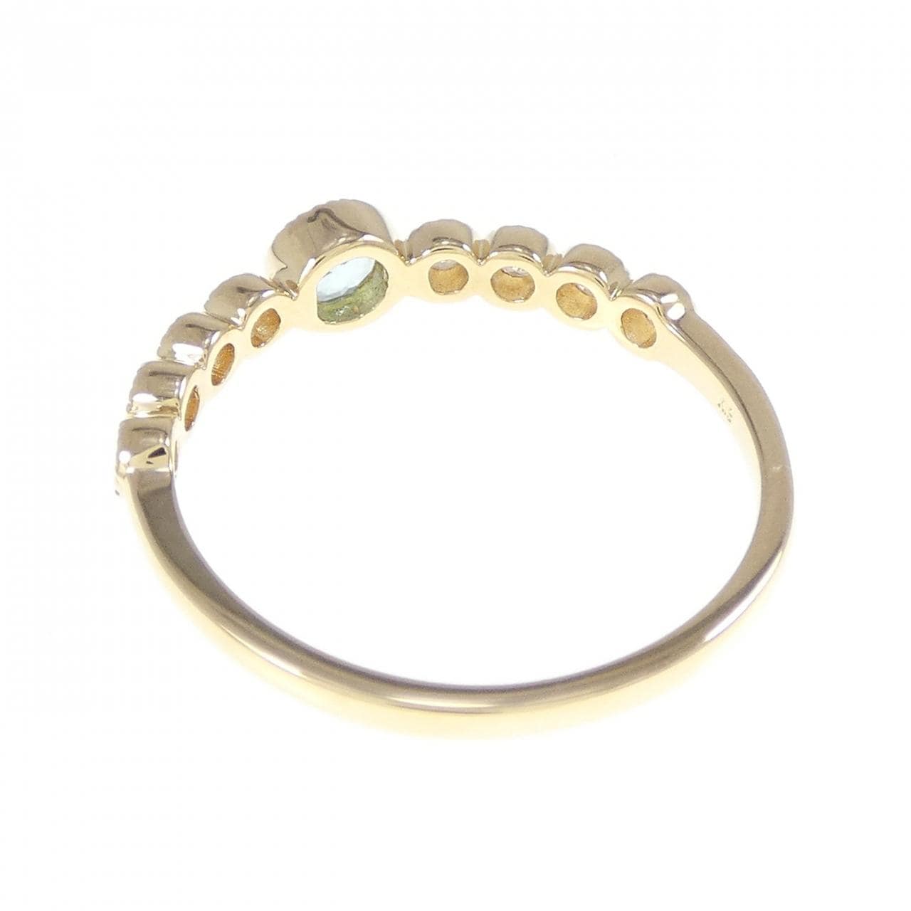 K18YG トルマリン リング 0.13CT