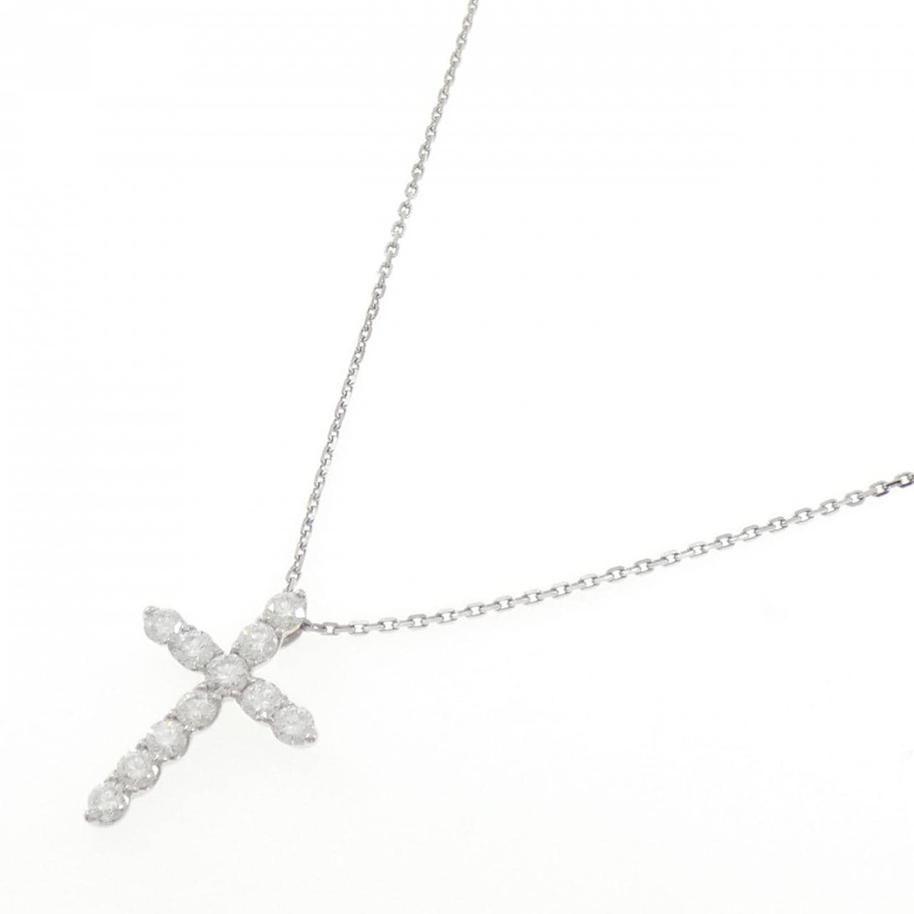 PT900/PT850 クロス ダイヤモンド ネックレス 1.90CT