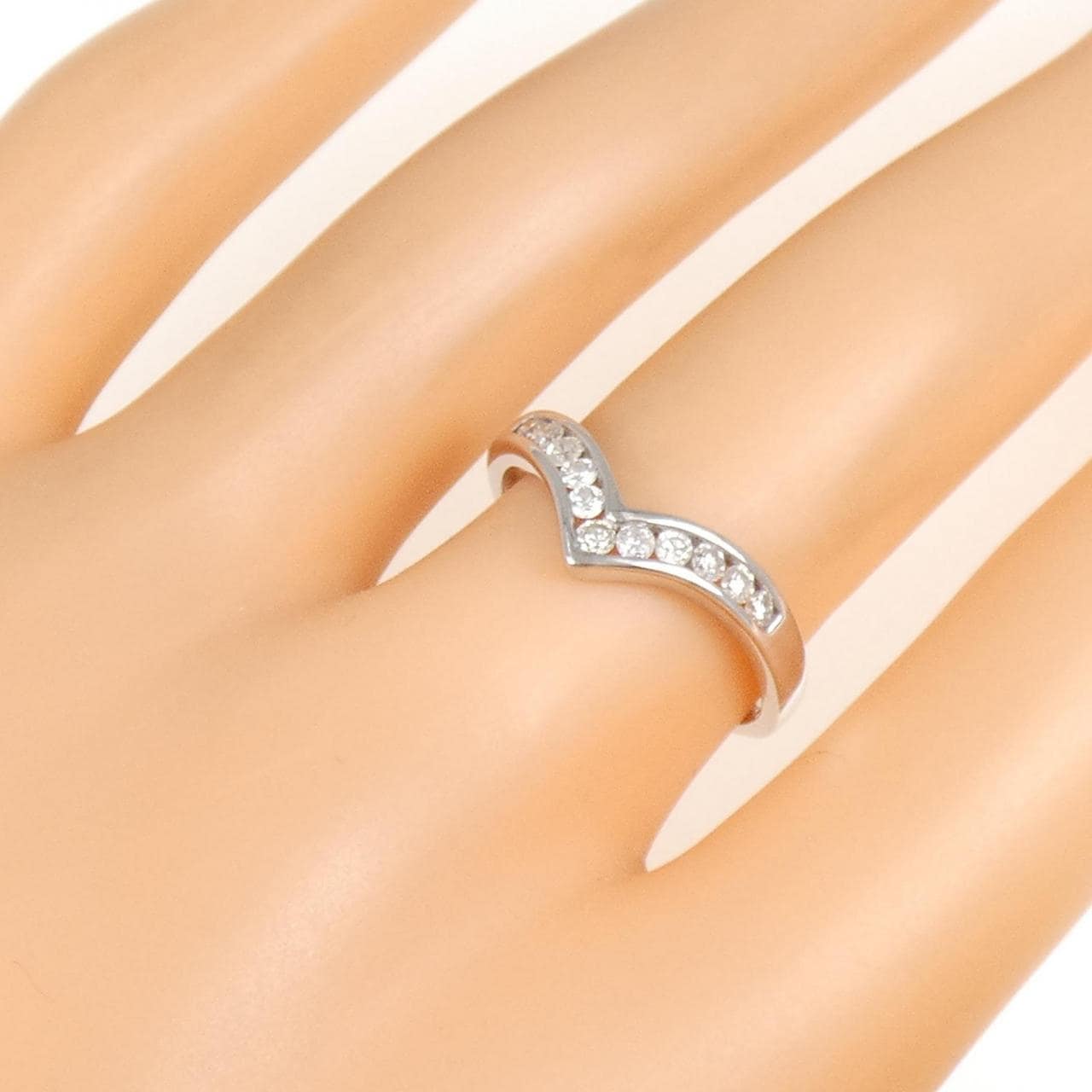 K18WG ダイヤモンド リング 0.25CT