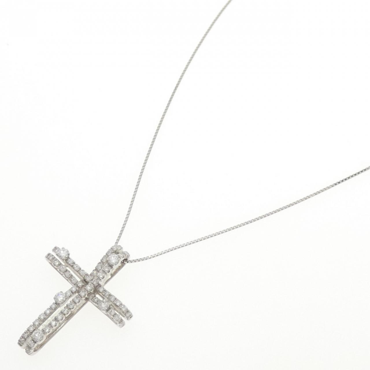 PT900/PT850 クロス ダイヤモンド ネックレス 1.02CT