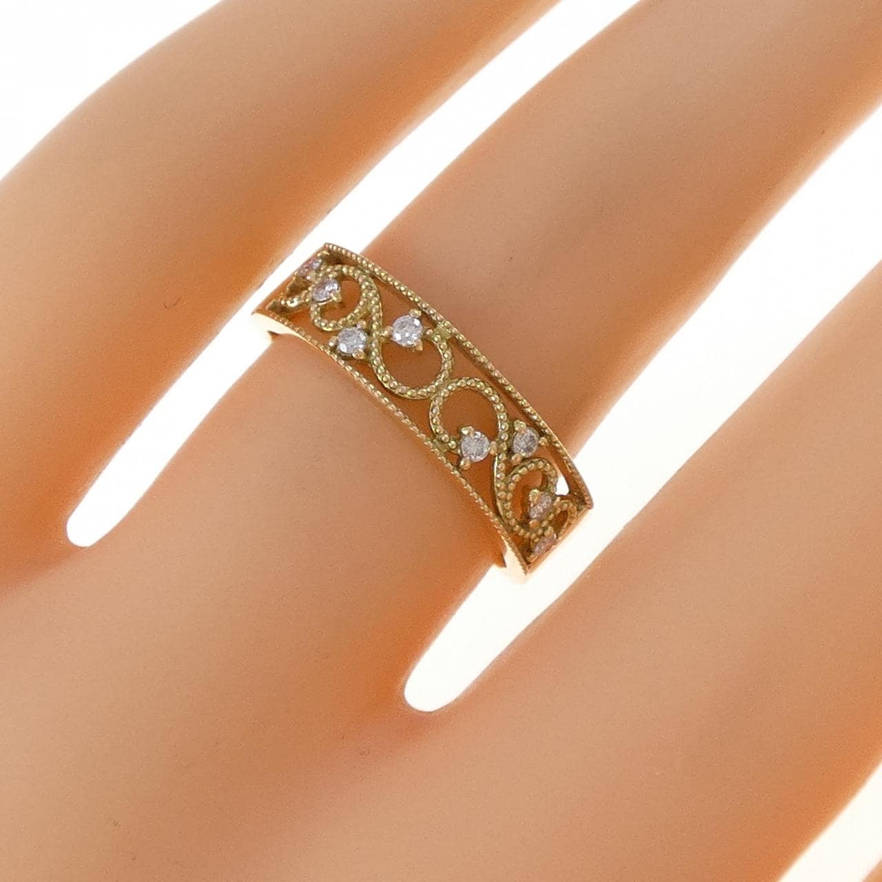 K18YG ダイヤモンド リング 0.10CT