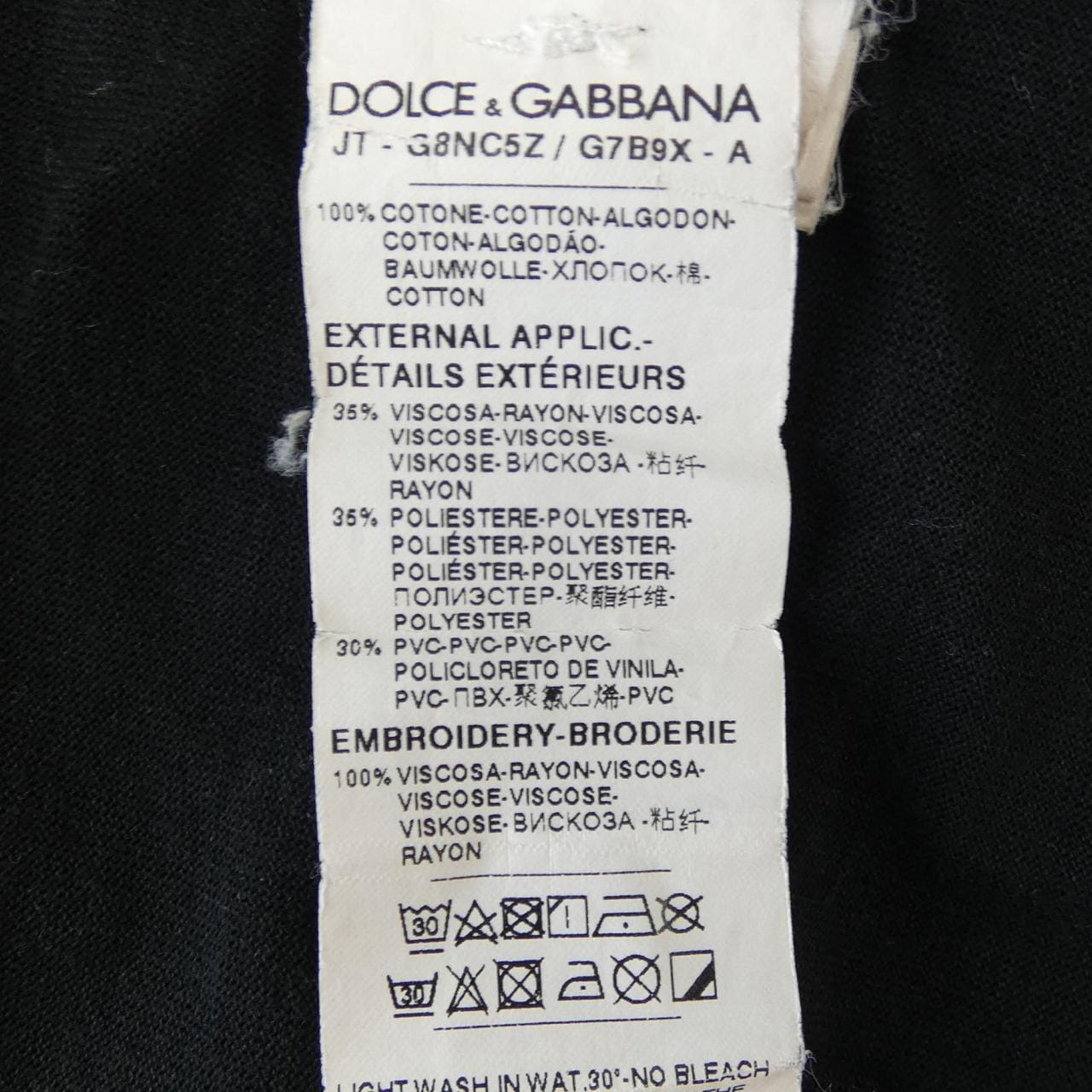 ドルチェアンドガッバーナ DOLCE&GABBANA G8NC5Z/G7B9X Tシャツ