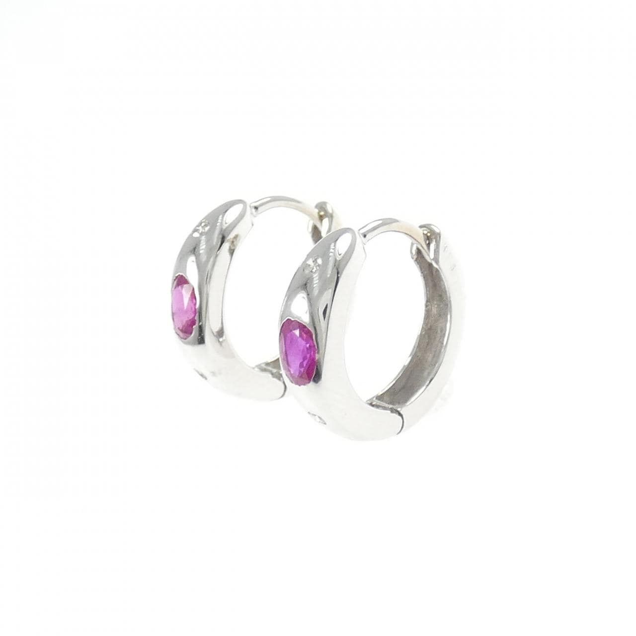 K14WG ルビー ピアス