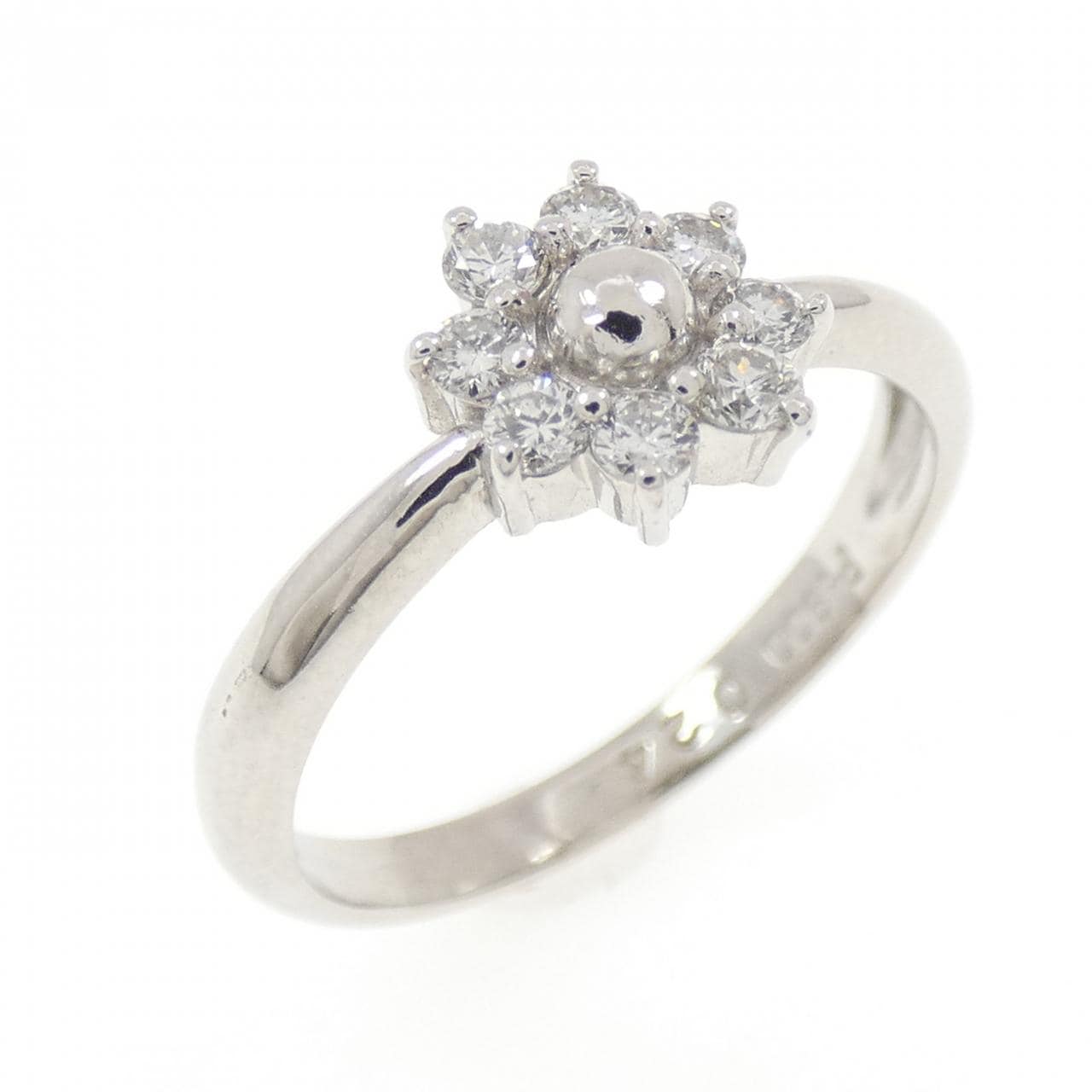 PT900 フラワー ダイヤモンド リング 0.24CT