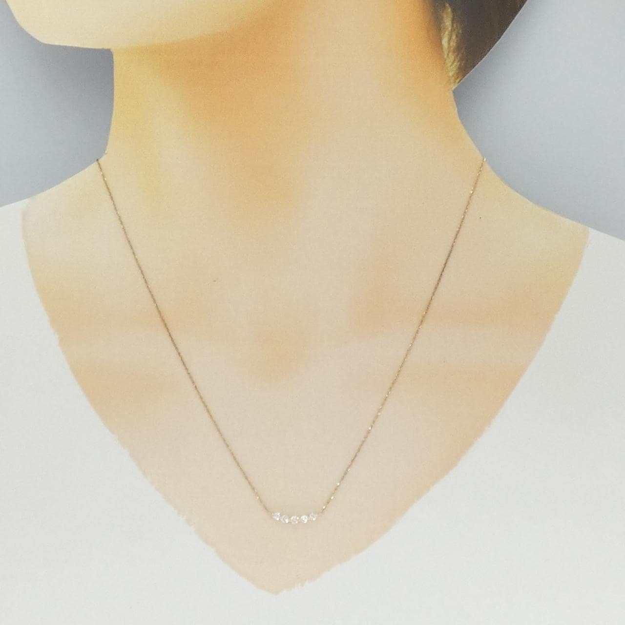 K10PG ダイヤモンド ネックレス 0.16CT