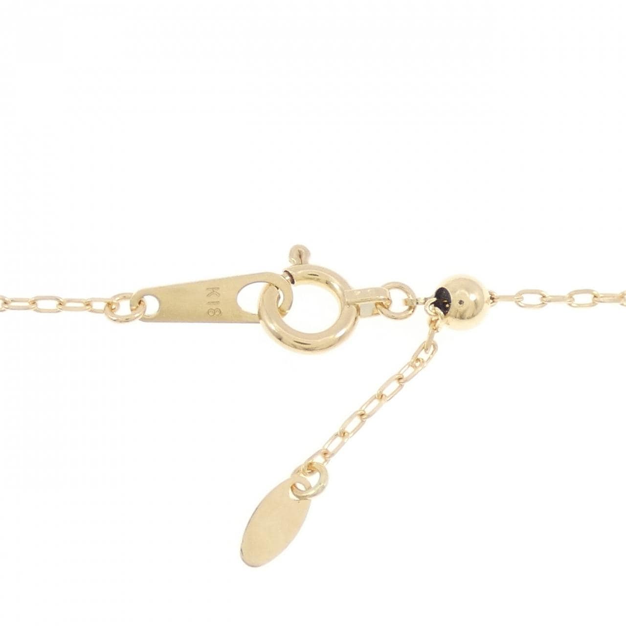 K18YG バタフライ カラーストーン ネックレス