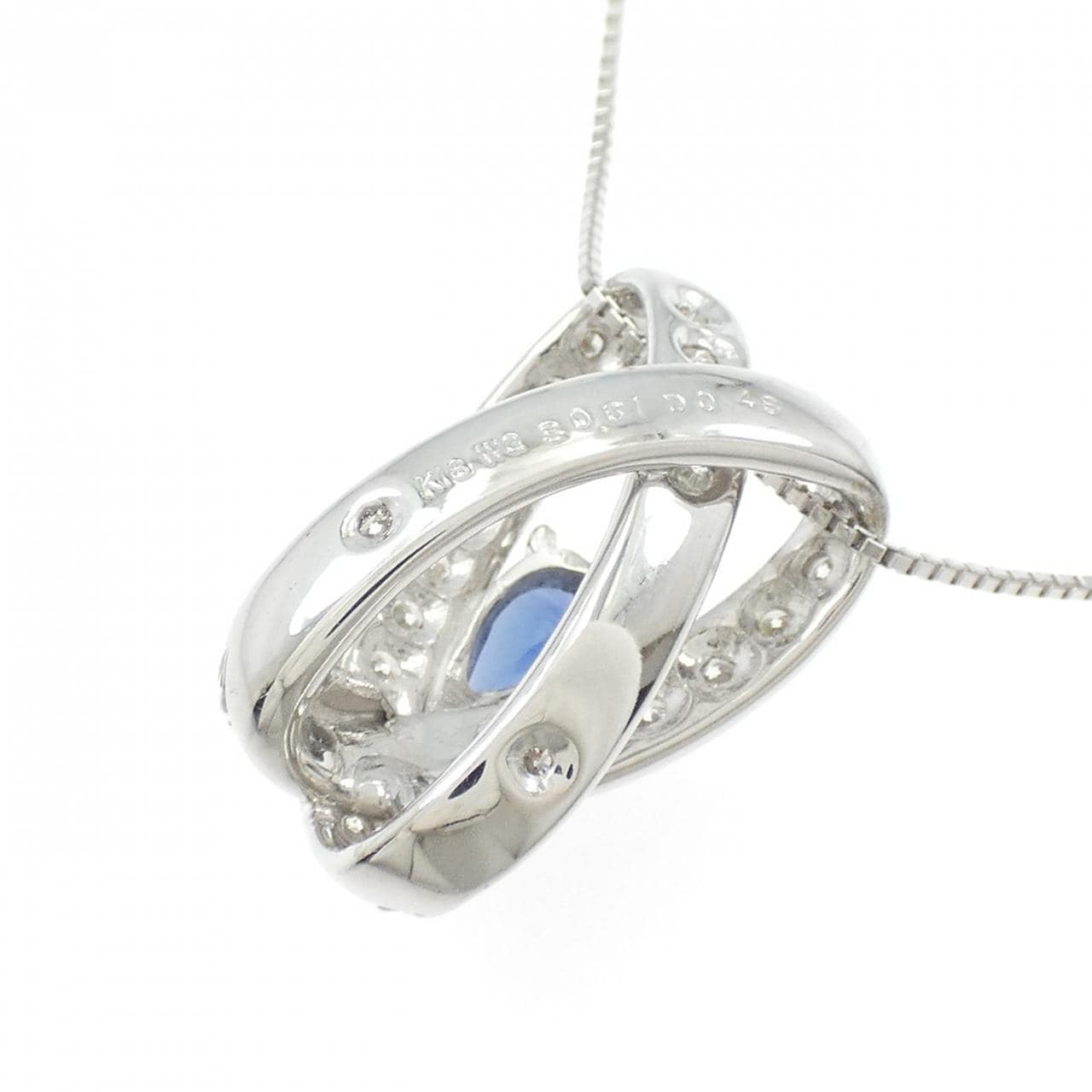 K18WG サファイヤ ネックレス 0.61CT