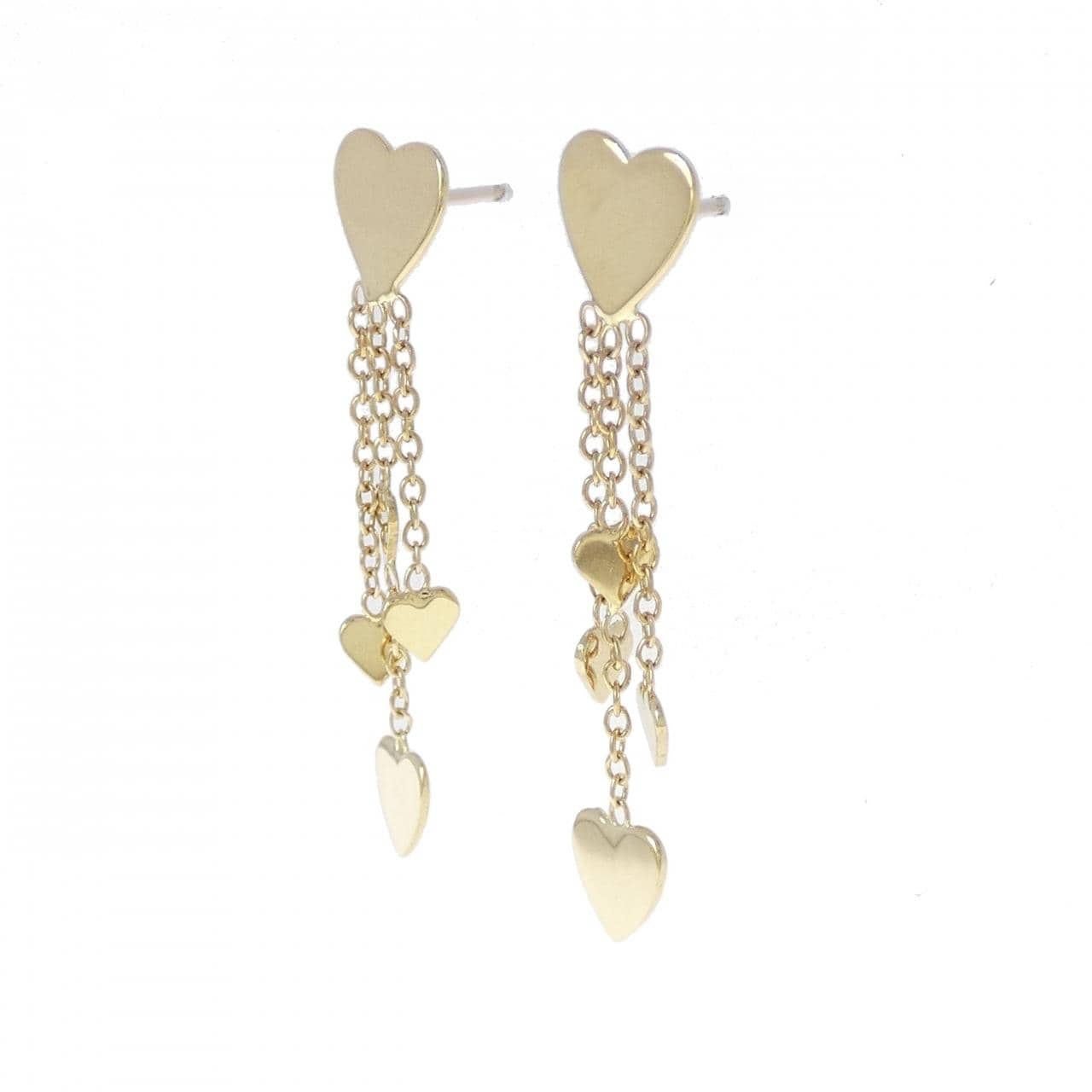 K18YG ハート ピアス