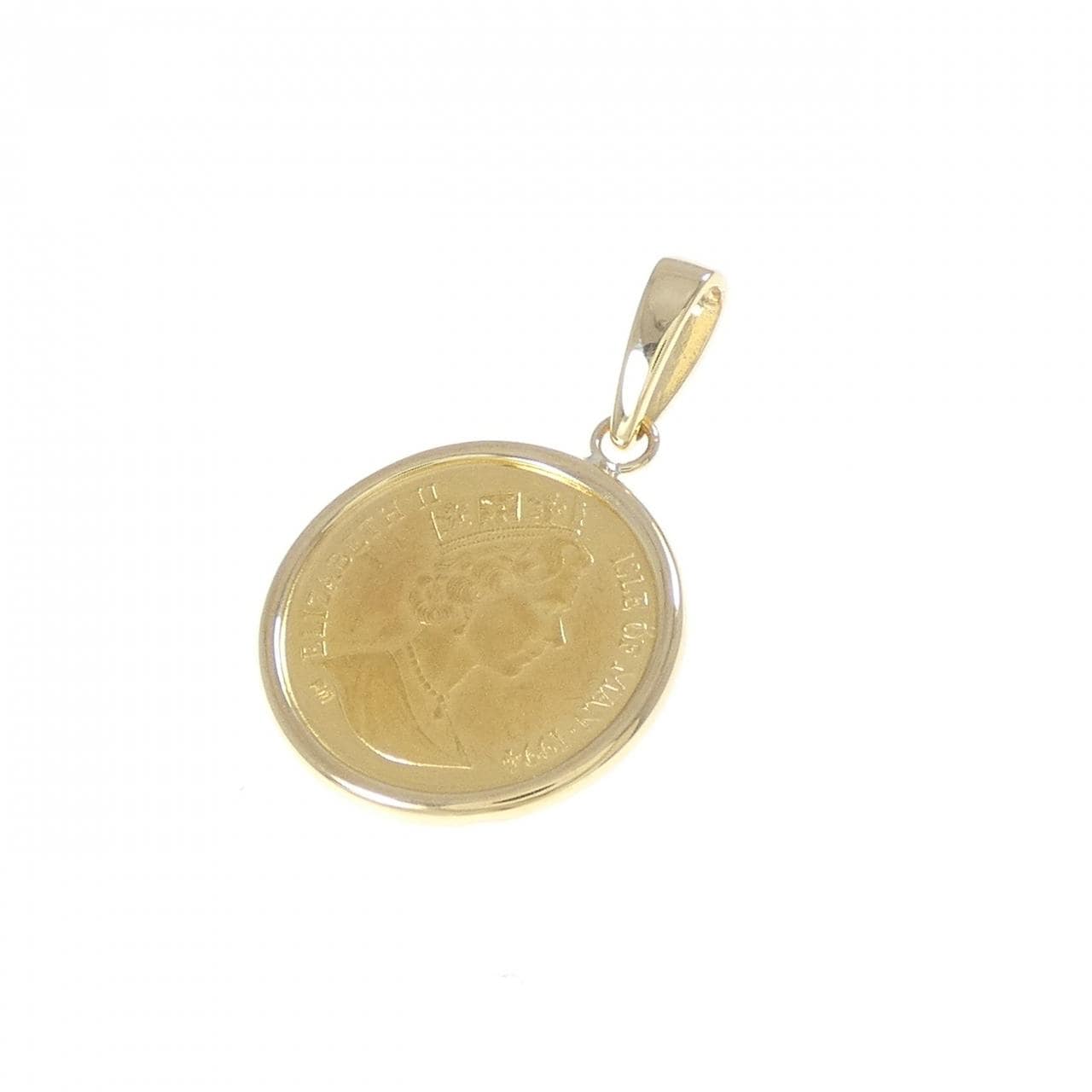 K18YG(枠) コイン ペンダント
