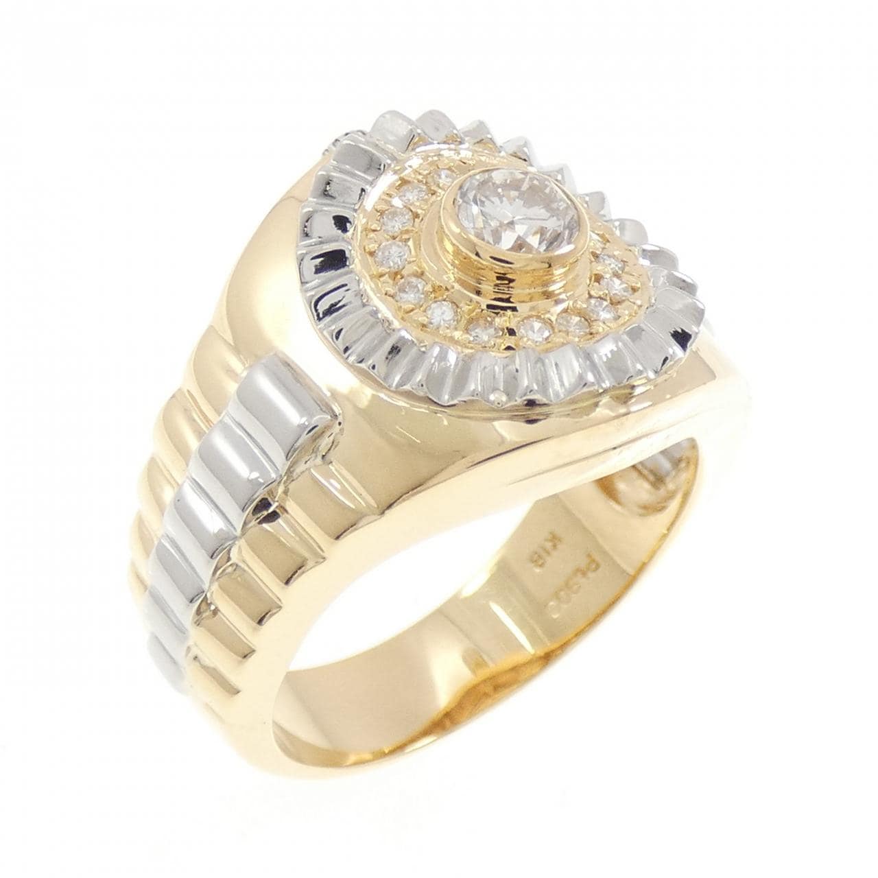 K18YG/PT900 ダイヤモンド リング 0.353CT