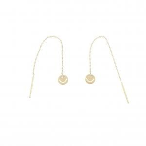 K18YG スマイル ダイヤモンド ピアス 0.016CT
