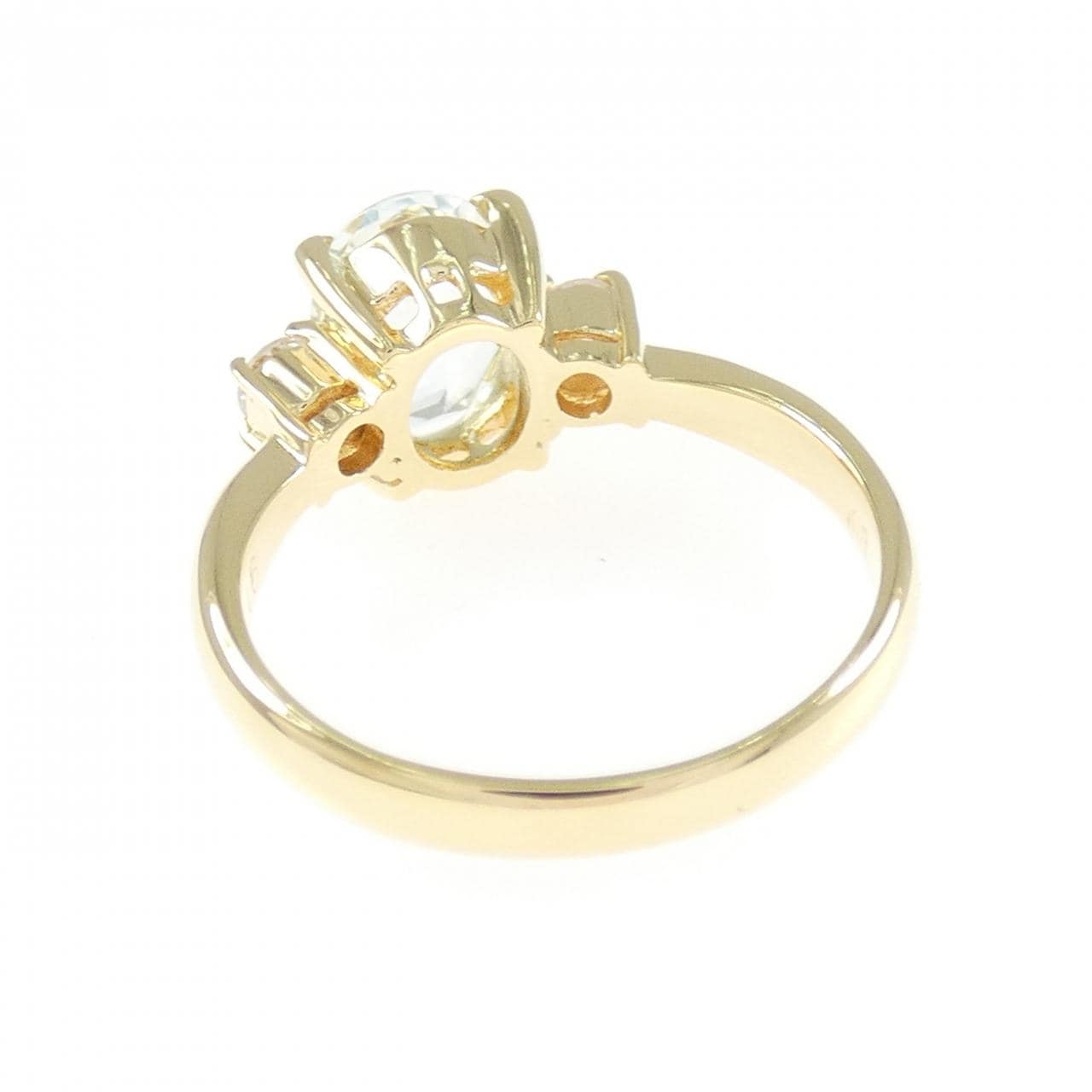 K18YG アクアマリン リング 1.12CT