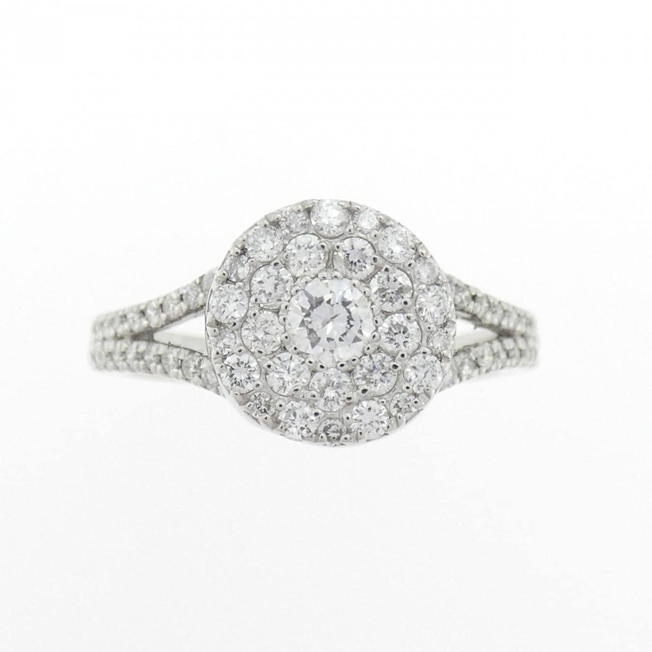 K18WG ダイヤモンド リング 0.75CT