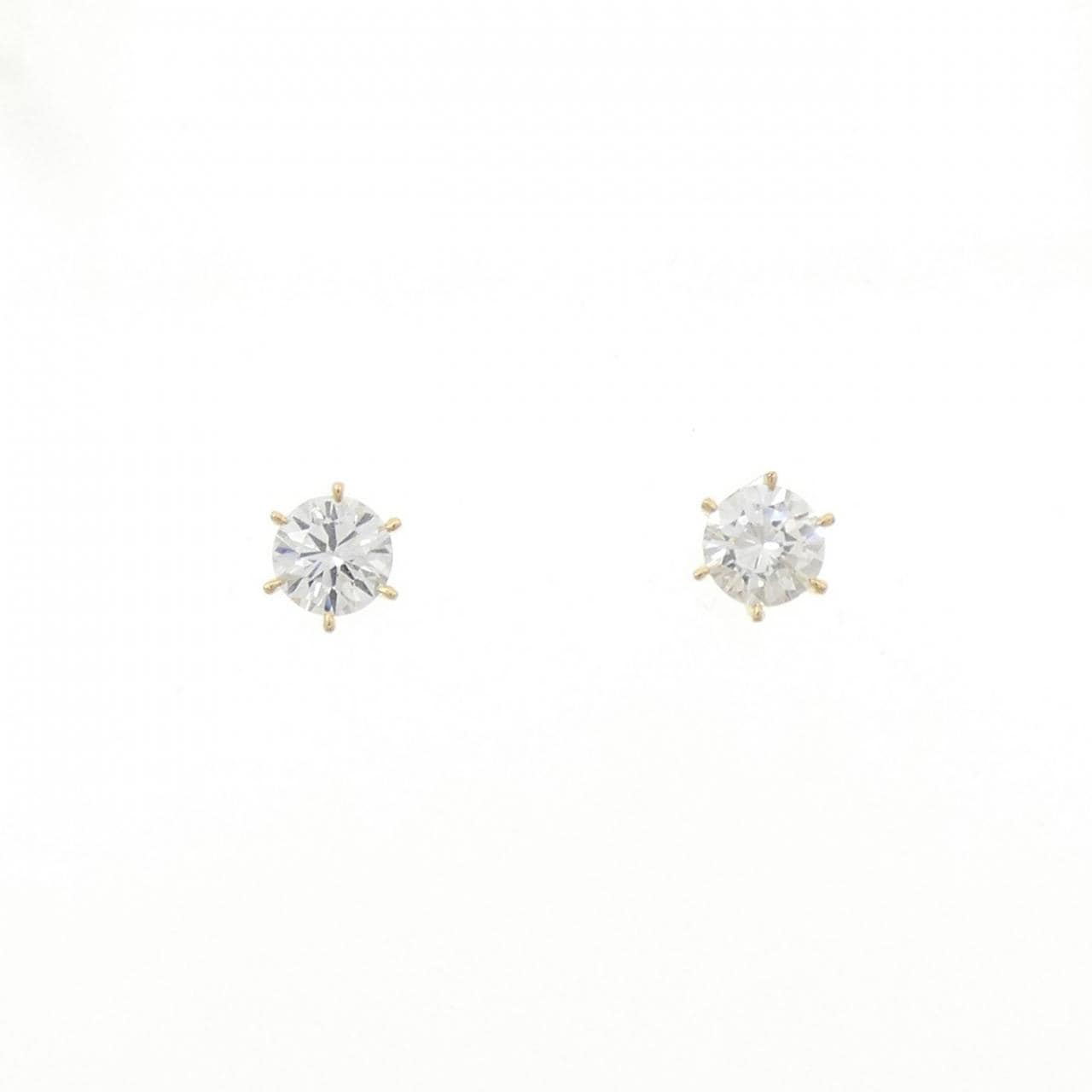 【新品】K18YG ダイヤモンド ピアス 0.262CT 0.260CT G SI1 Good