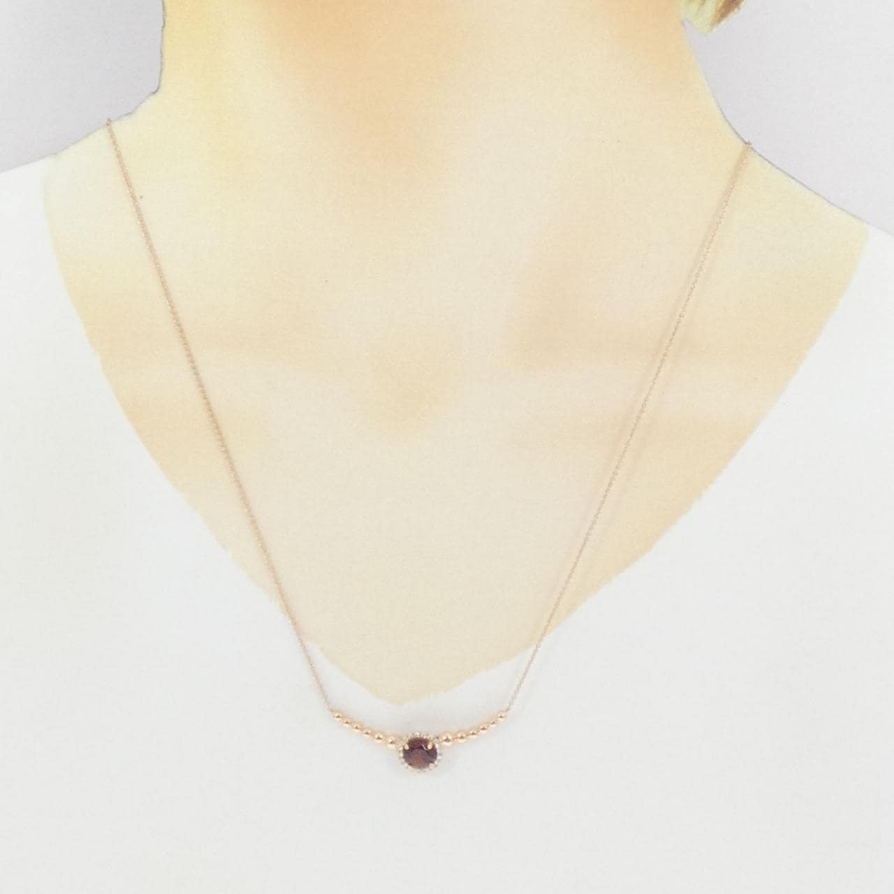 K18PG ガーネット ネックレス 1.74CT