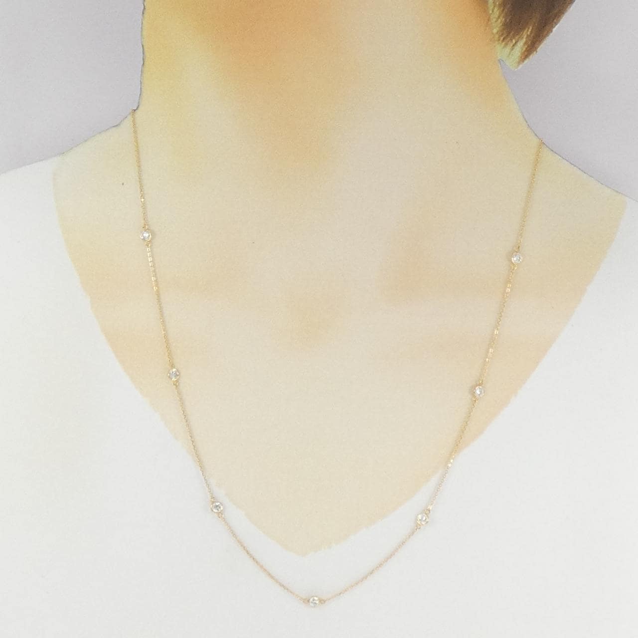 K18YG ダイヤモンド ネックレス 0.90CT