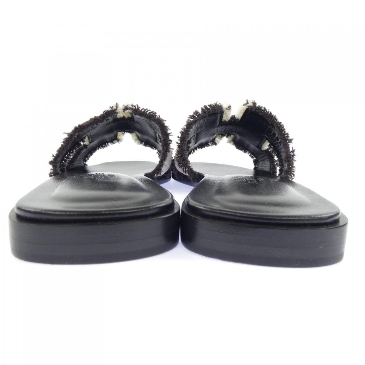 エルメス HERMES オラン ORAN トワルH フリンジ 231095Z サンダル