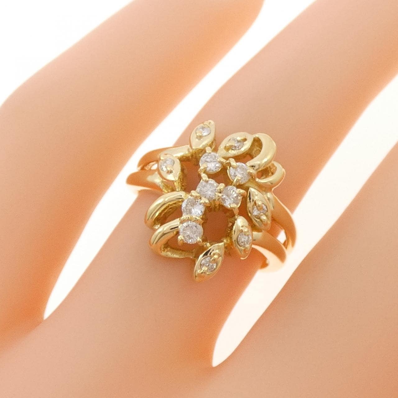 K18YG ダイヤモンド リング 0.24CT