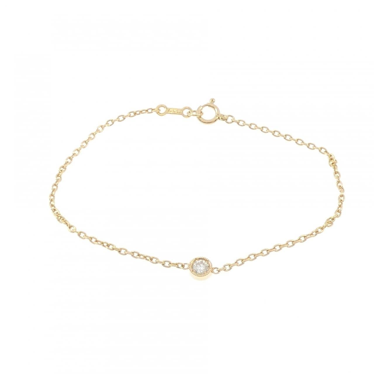 K18YG ダイヤモンド ブレスレット 0.10CT