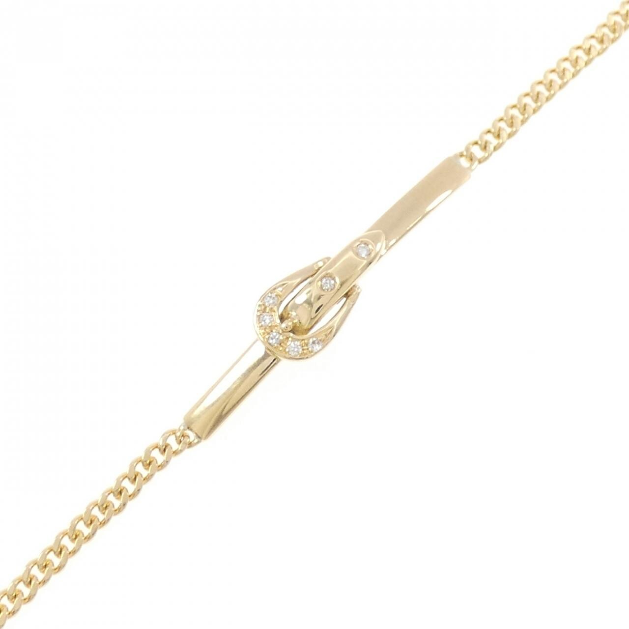 K18YG ベルト ダイヤモンド ブレスレット 0.05CT