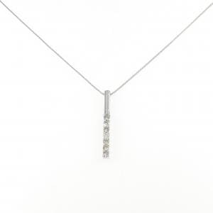 K18WG/750WG ダイヤモンド ネックレス 0.25CT