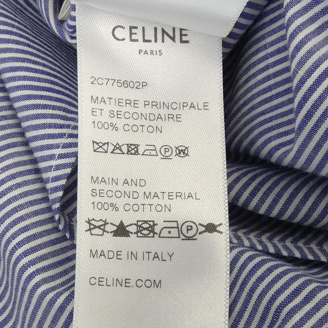 CELINE Triomphe 條紋襯衫 2C775602P