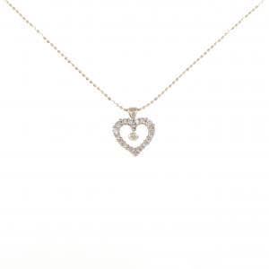 K18PG ハート ダイヤモンド ネックレス 0.36CT