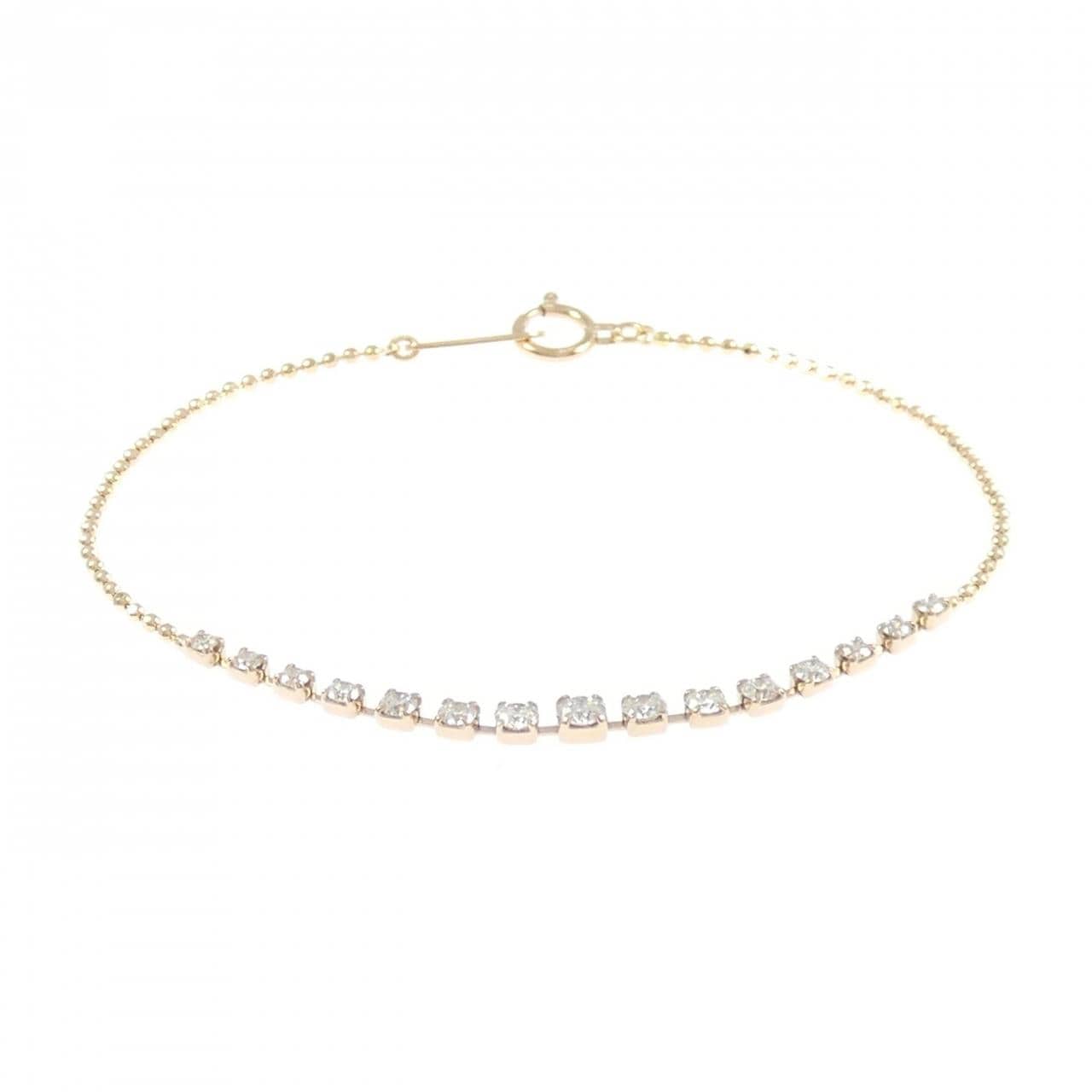 K18PG ダイヤモンド ブレスレット 0.50CT